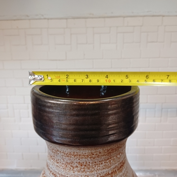 Vintage Carstens Retro Fat Lava W Germany Orange Brown Ceramic Vase - Picture 9 of 12